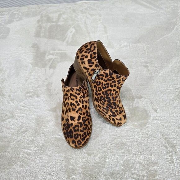 Torrid Size 7W Cheetah Ankle Bootie Tan/Black Animal Print Side Zipper 14508921 - Picture 1 of 6